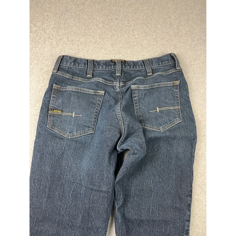 Ariat Rebar M5 Jeans Mens 34x30 Blue Straight Leg Denim Workwear Pants